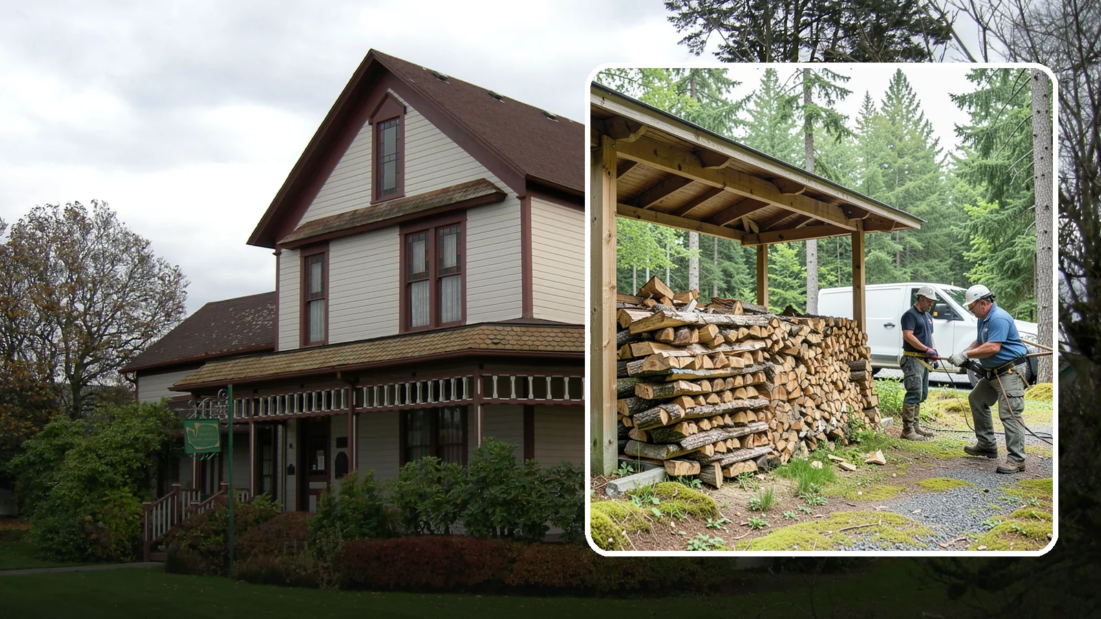 Firewood Stacking Service in Sumner, Pierce County, WA - Our firewood stacking service neatly and securely stacks your delivered wood so it seasons well and stays easy to access.