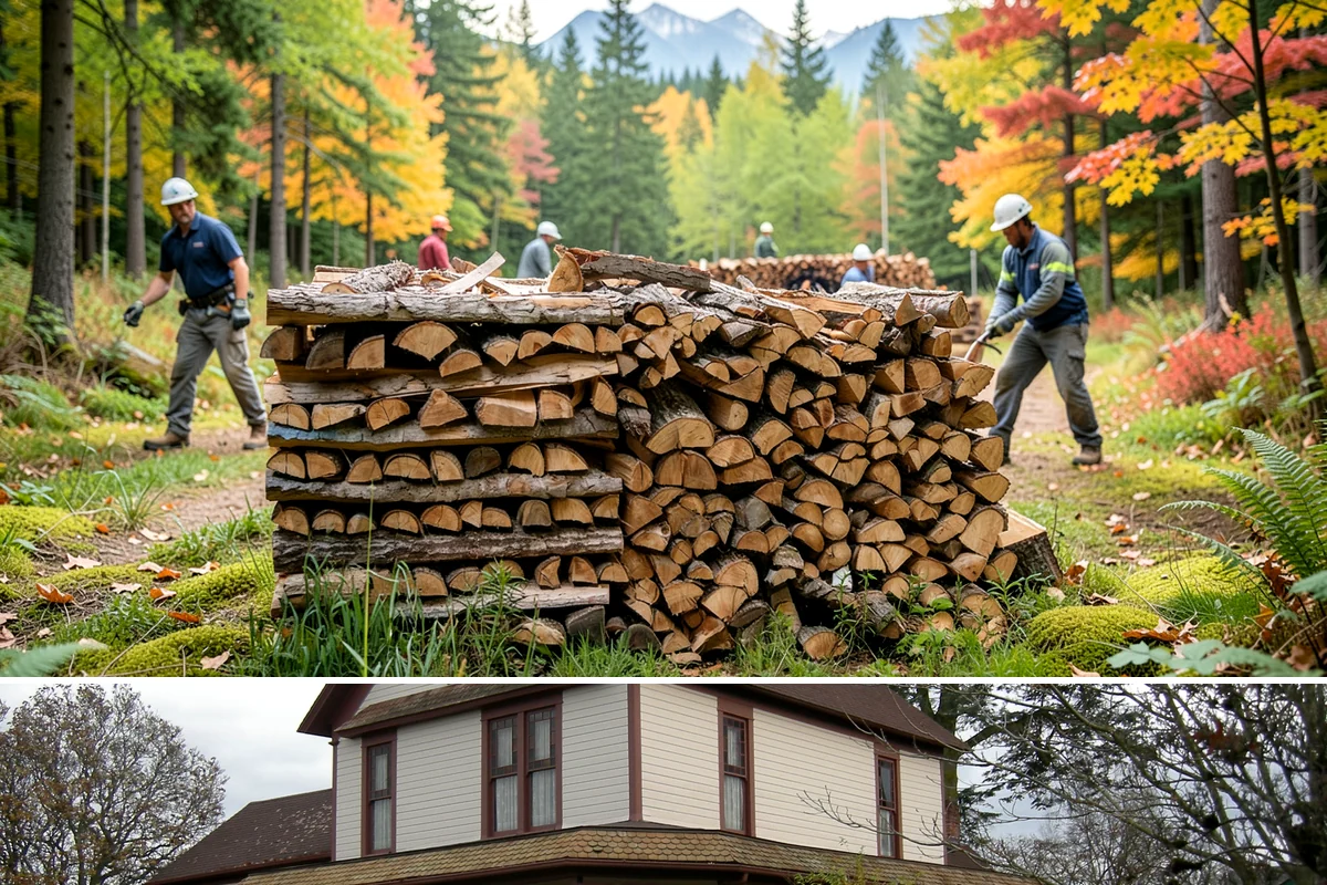 Firewood Stacking Service in Sumner, Pierce County, WA - Valuable in spring and summer when proper stacking maximizes seasoning before winter.