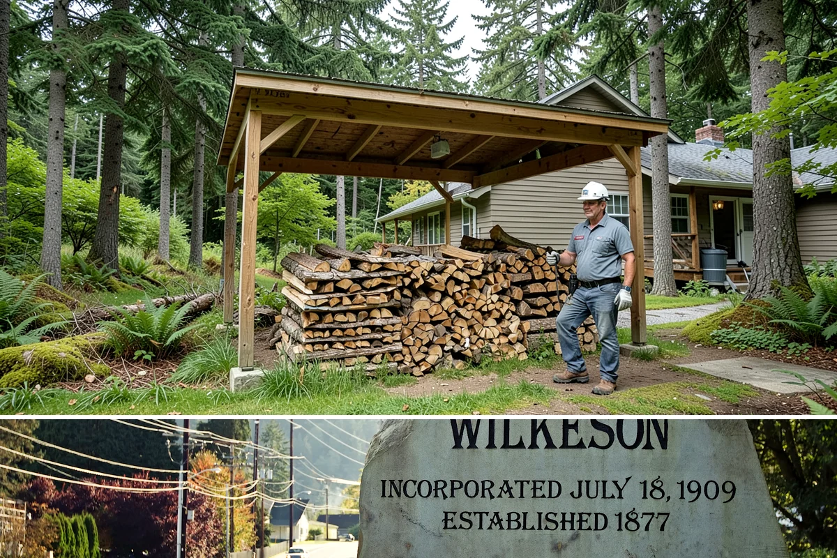 Firewood Stacking Service in Wilkeson, Pierce County, WA - Valuable in spring and summer when proper stacking maximizes seasoning before winter.