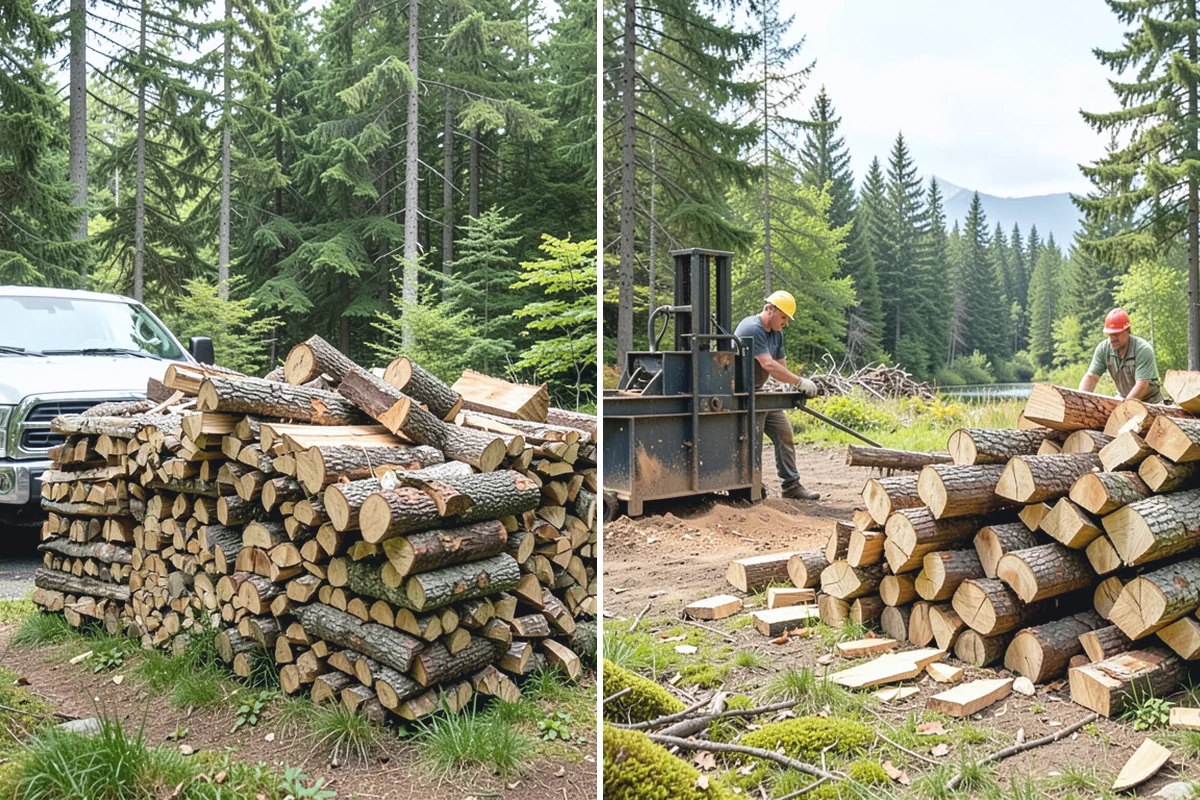 Firewood Stacking Service in Woodinville, King County, WA - Confirm where you want the wood stacked