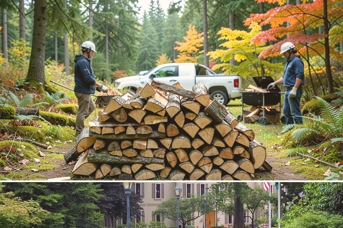 Firewood Stacking Service in Woodinville, King County, WA - Valuable in spring and summer when proper stacking maximizes seasoning before winter.