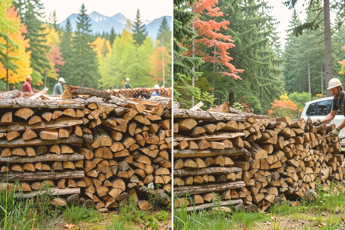 Firewood Stacking in Algona, King County, WA - We deliver your measured, seasoned order