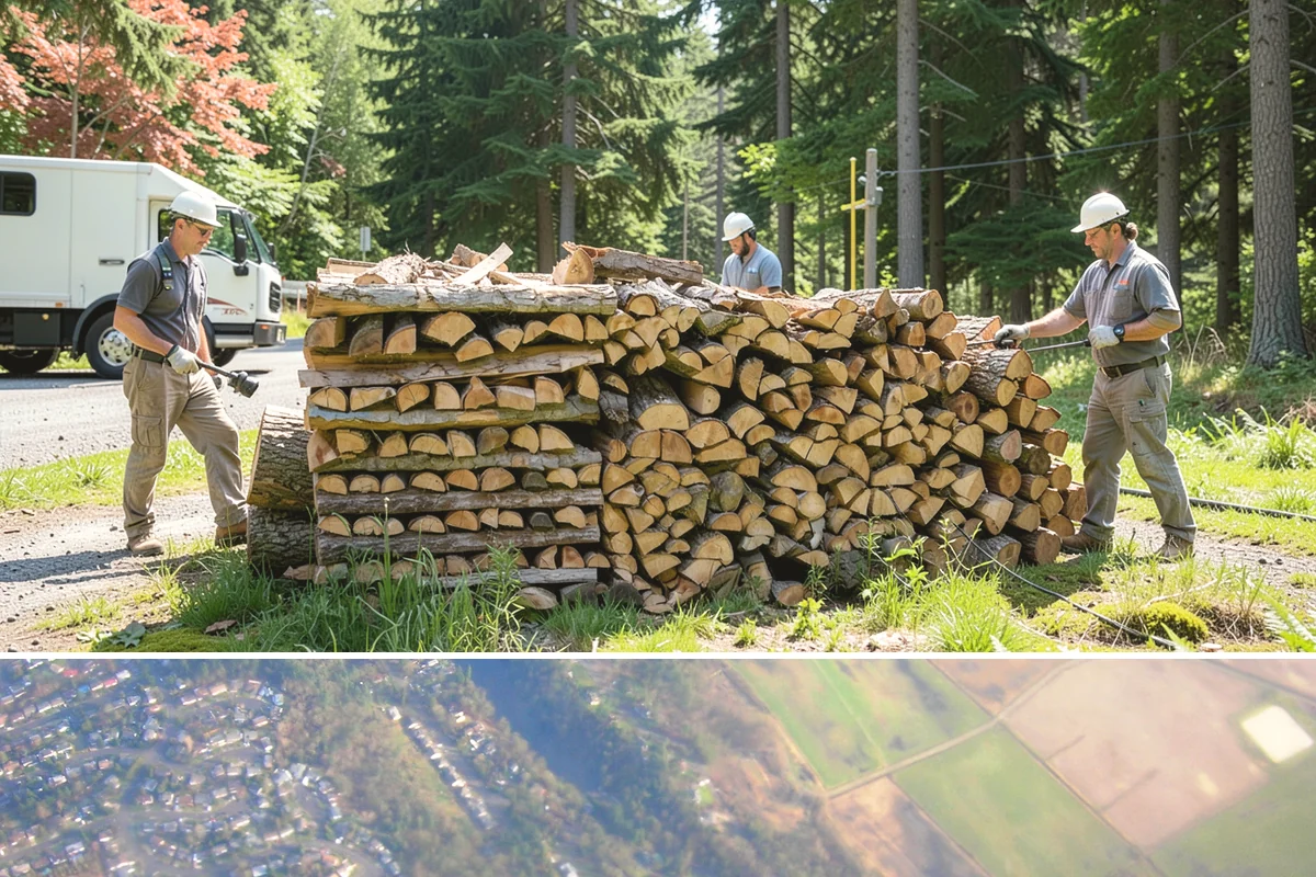 Firewood Stacking in Algona, King County, WA - Add stacking to a fall delivery so your season's wood is organized and airing out before winter.