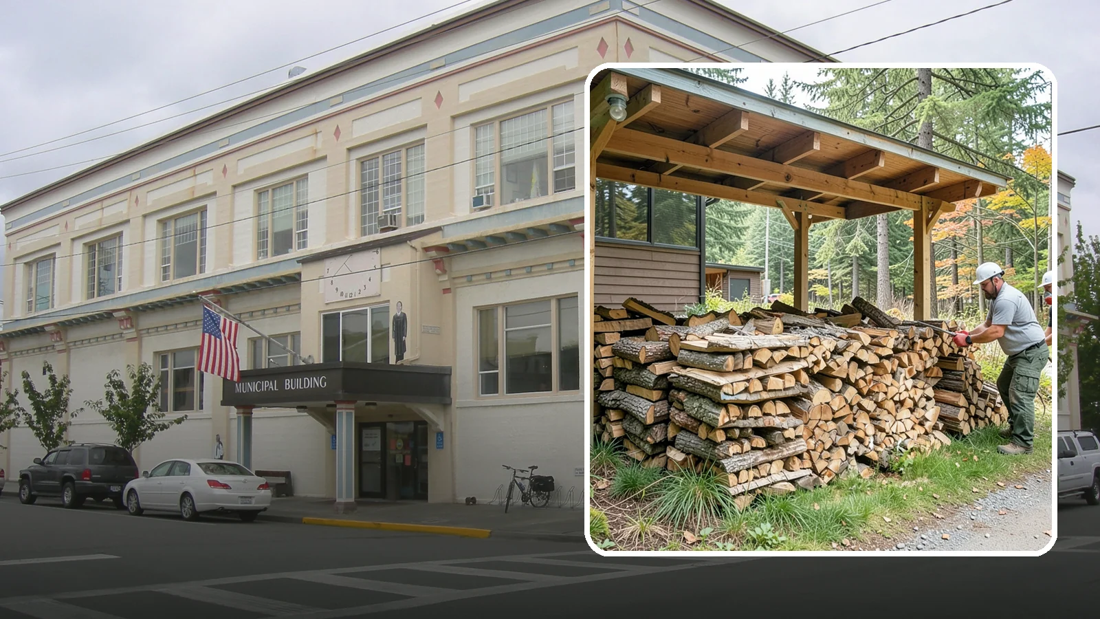 Firewood Stacking in Anacortes, Skagit County, WA - We neatly stack your delivered firewood wherever you want it, so it dries better, stores tidy, and is ready to grab.