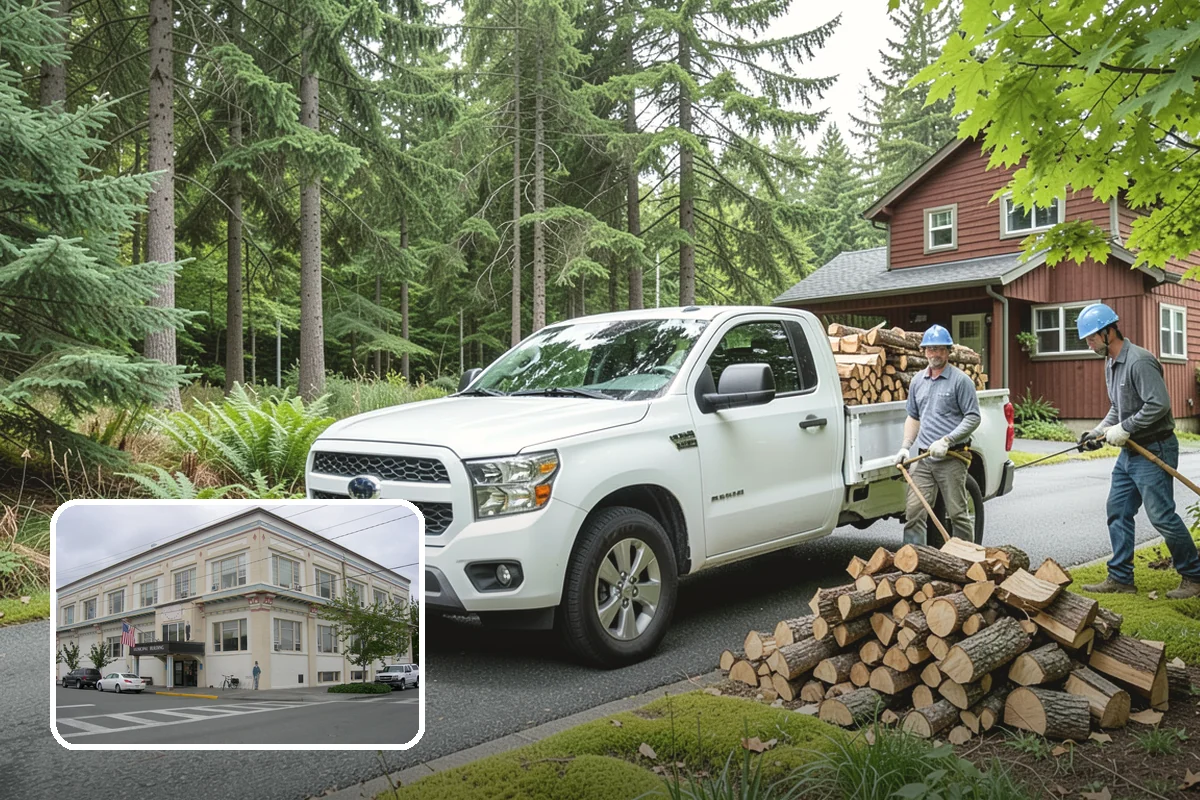 Firewood Stacking in Anacortes, Skagit County, WA - Saves you the labor of stacking a heavy load
