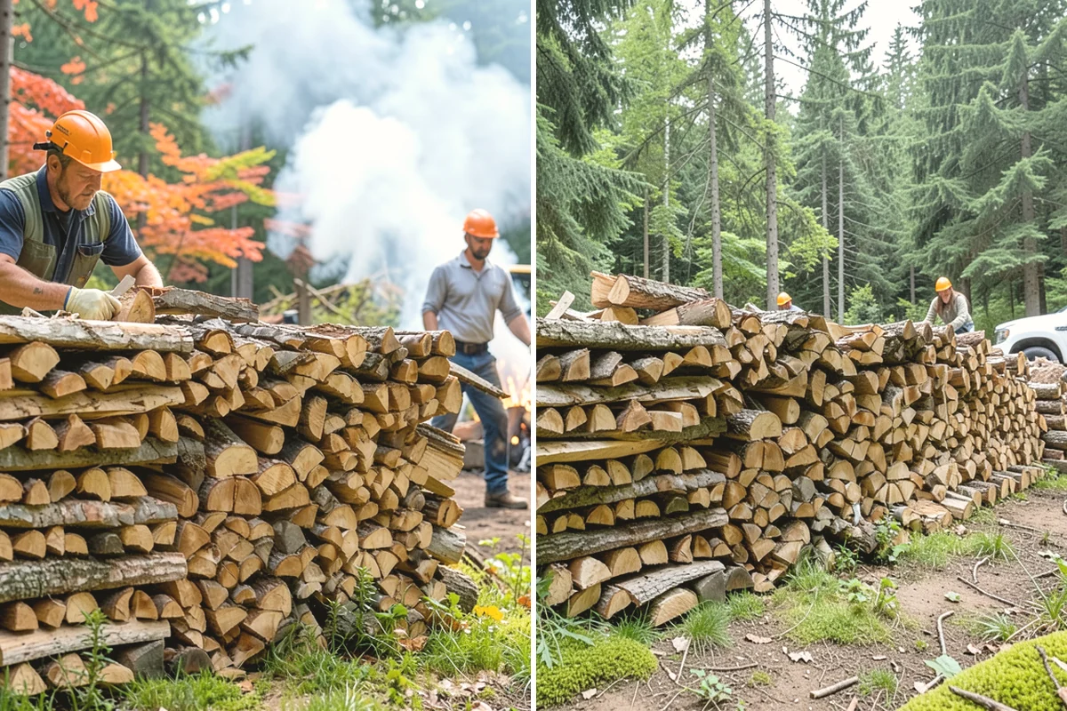 Firewood Stacking in Anacortes, Skagit County, WA - We deliver your measured, seasoned order