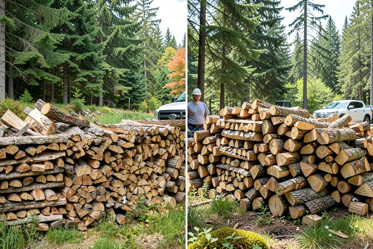 Firewood Stacking in Arlington, Snohomish County, WA - We deliver your measured, seasoned order