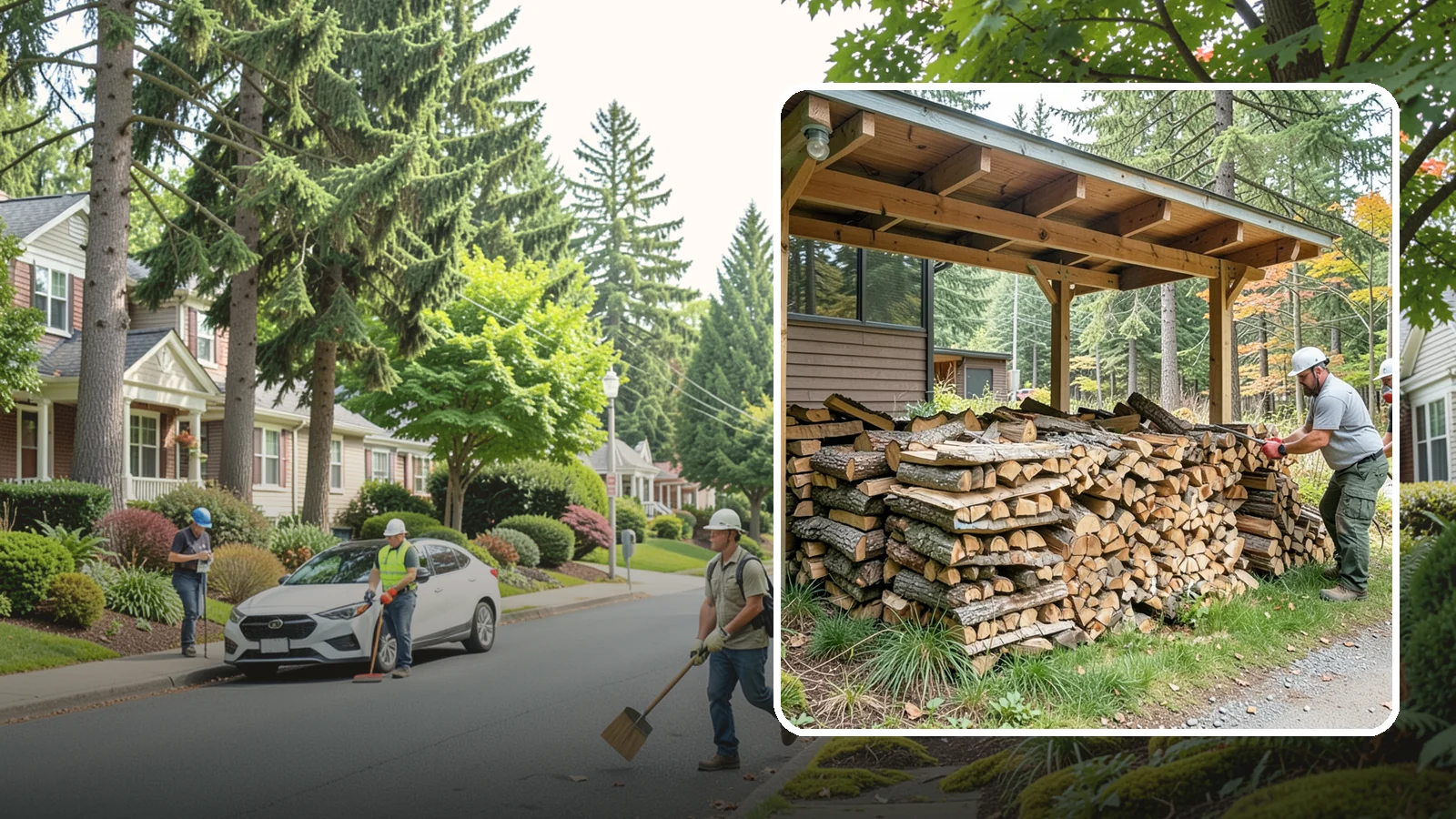 Firewood Stacking in Beaux Arts Village, King County, WA - We neatly stack your delivered firewood wherever you want it, so it dries better, stores tidy, and is ready to grab.