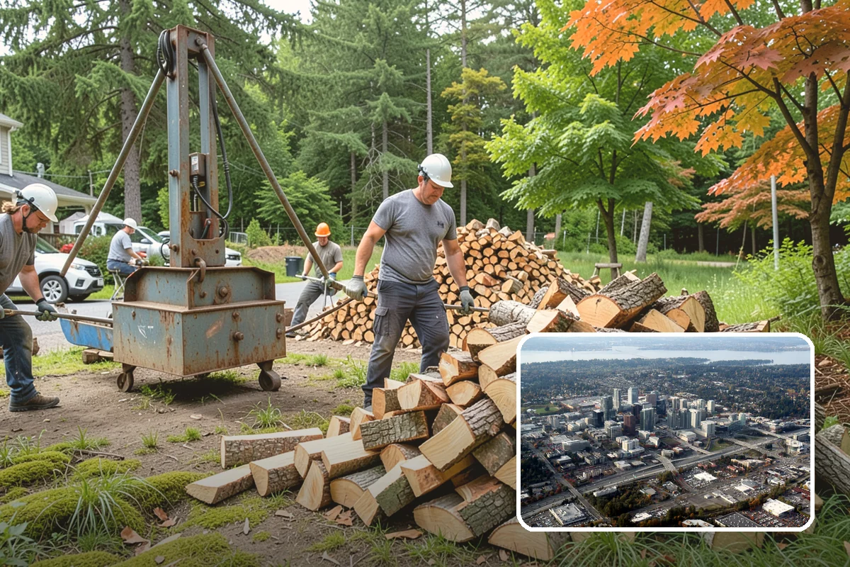 Firewood Stacking in Bellevue, King County, WA - Saves you the labor of stacking a heavy load