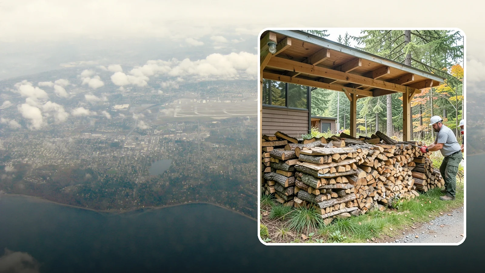 Firewood Stacking in Burien, King County, WA - We neatly stack your delivered firewood wherever you want it, so it dries better, stores tidy, and is ready to grab.