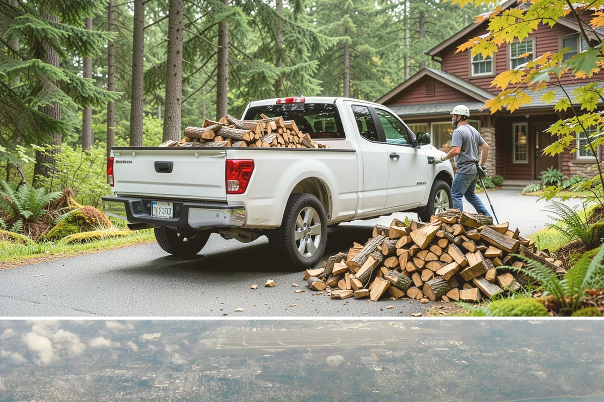 Firewood Stacking in Burien, King County, WA - Add stacking to a fall delivery so your season's wood is organized and airing out before winter.