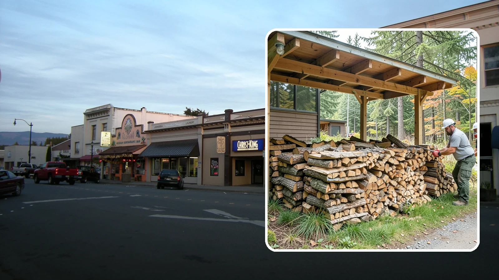 Firewood Stacking in Burlington, Skagit County, WA - We neatly stack your delivered firewood wherever you want it, so it dries better, stores tidy, and is ready to grab.