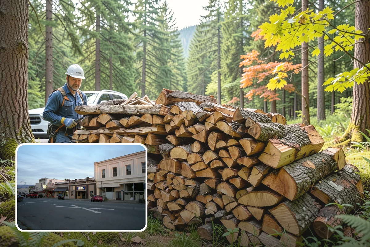 Firewood Stacking in Burlington, Skagit County, WA - Saves you the labor of stacking a heavy load