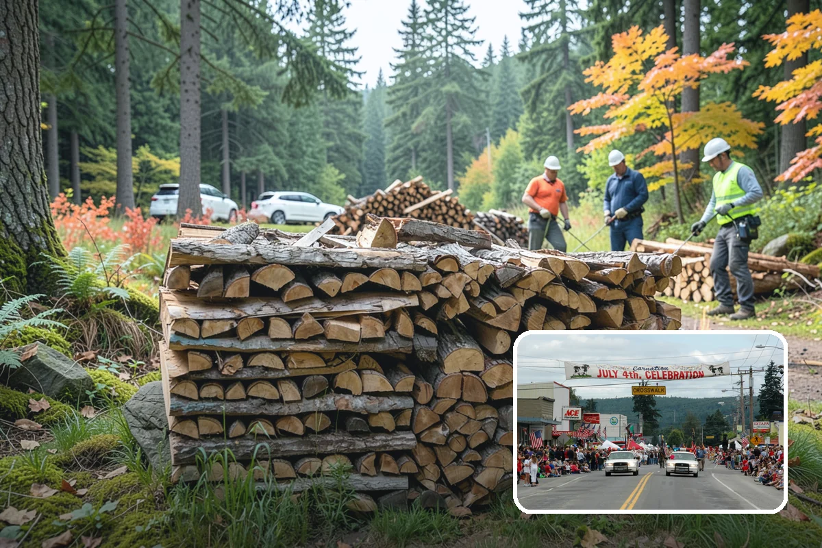 Firewood Stacking in Carnation, King County, WA - Saves you the labor of stacking a heavy load