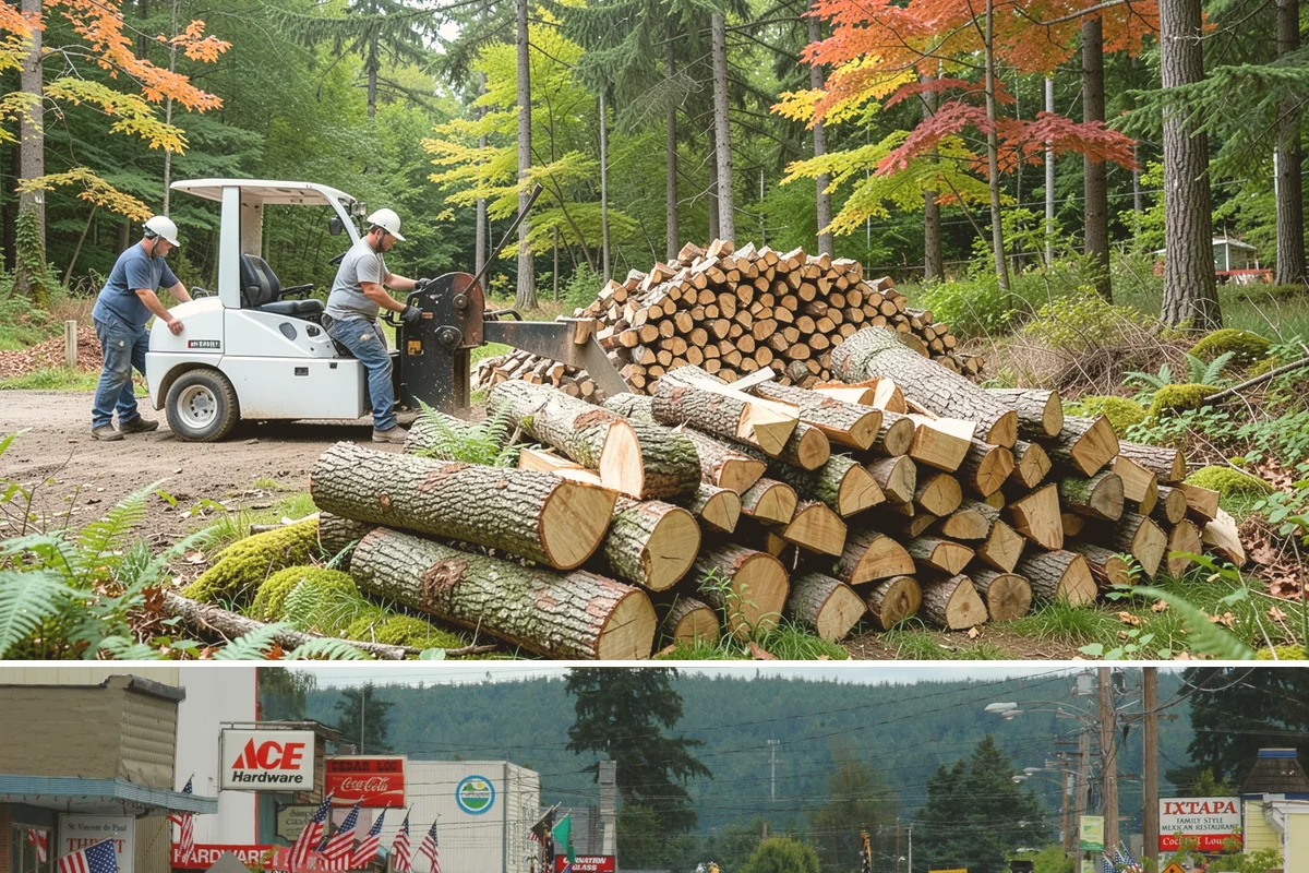 Firewood Stacking in Carnation, King County, WA - Add stacking to a fall delivery so your season's wood is organized and airing out before winter.