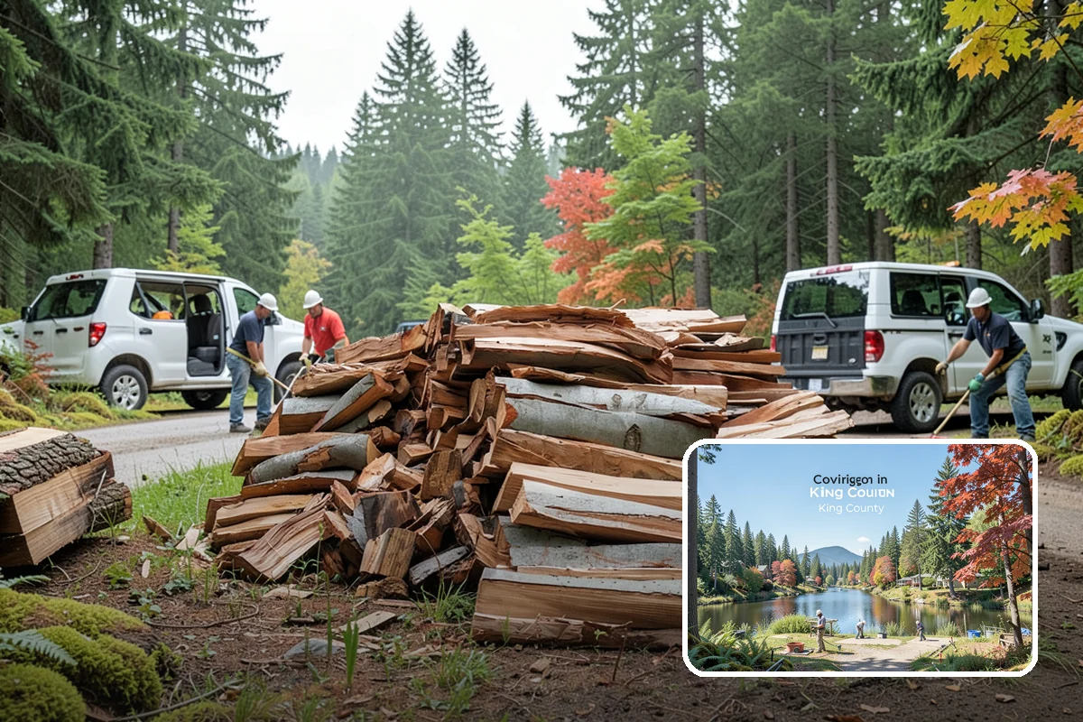 Firewood Stacking in Covington, King County, WA - Saves you the labor of stacking a heavy load