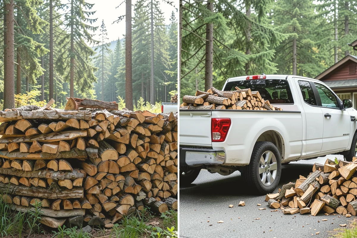 Firewood Stacking in Covington, King County, WA - We deliver your measured, seasoned order