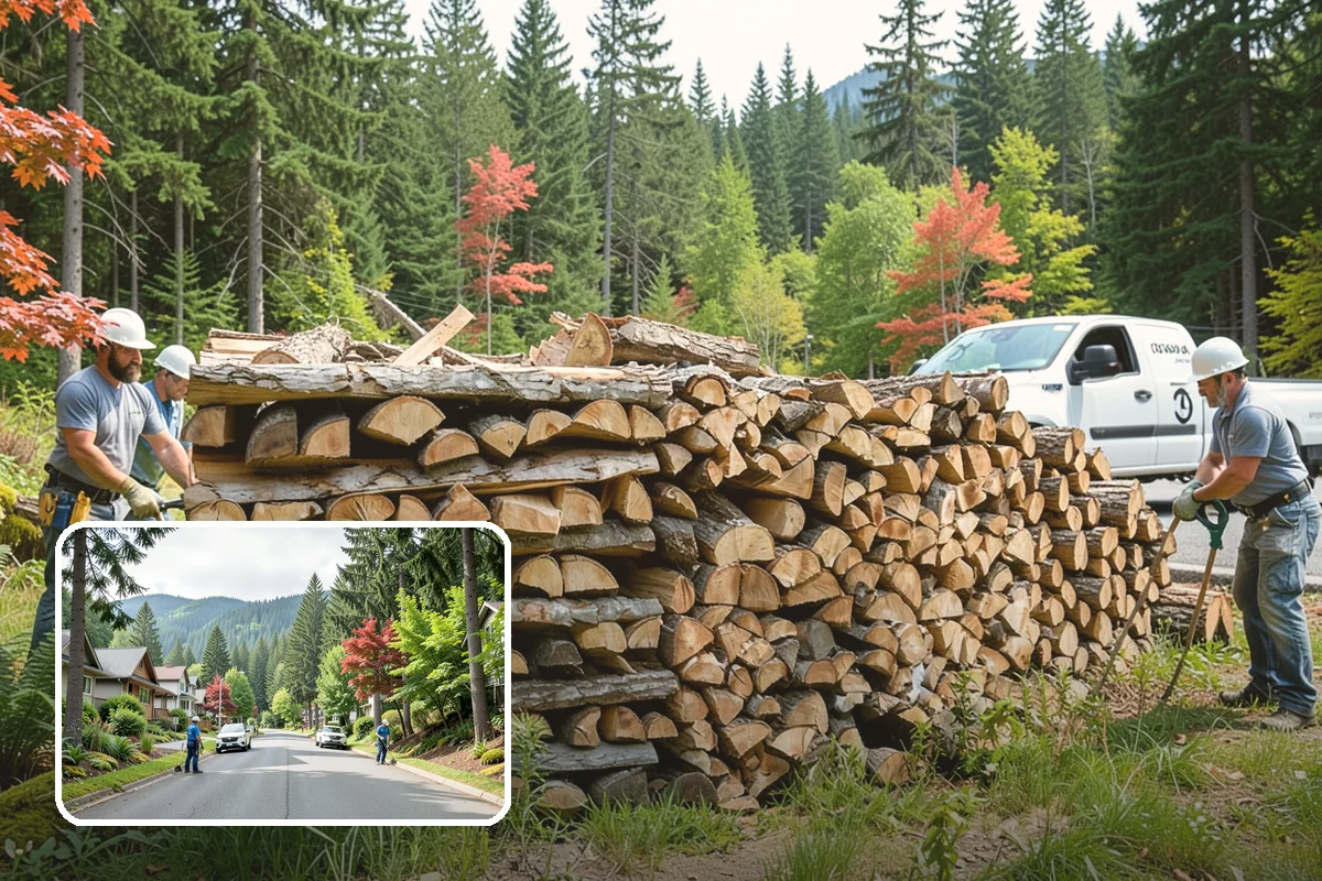 Firewood Stacking in Darrington, Snohomish County, WA - Saves you the labor of stacking a heavy load