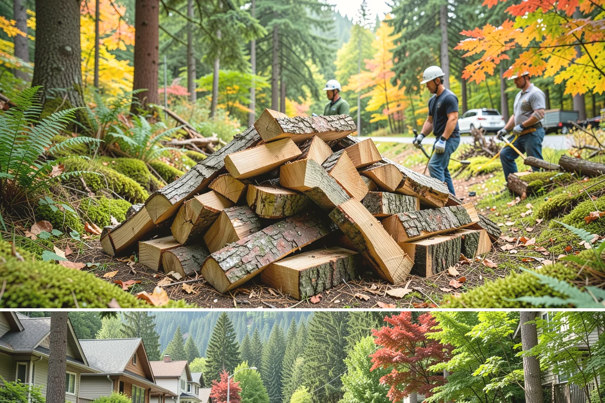 Firewood Stacking in Darrington, Snohomish County, WA - Add stacking to a fall delivery so your season's wood is organized and airing out before winter.