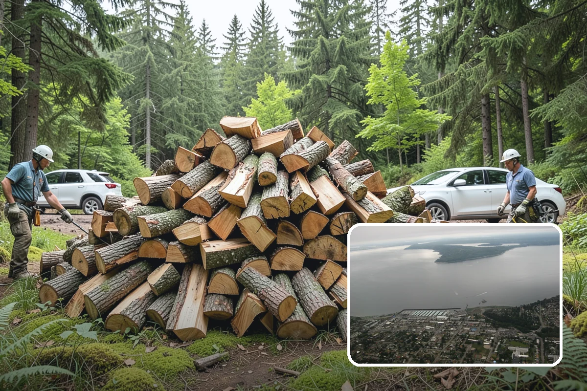 Firewood Stacking in Des Moines, King County, WA - Saves you the labor of stacking a heavy load