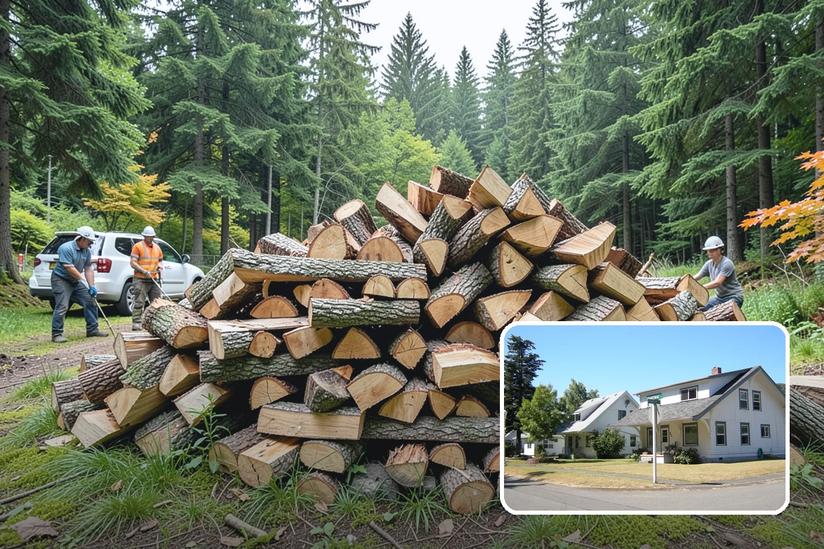 Firewood Stacking in DuPont, Pierce County, WA - Saves you the labor of stacking a heavy load