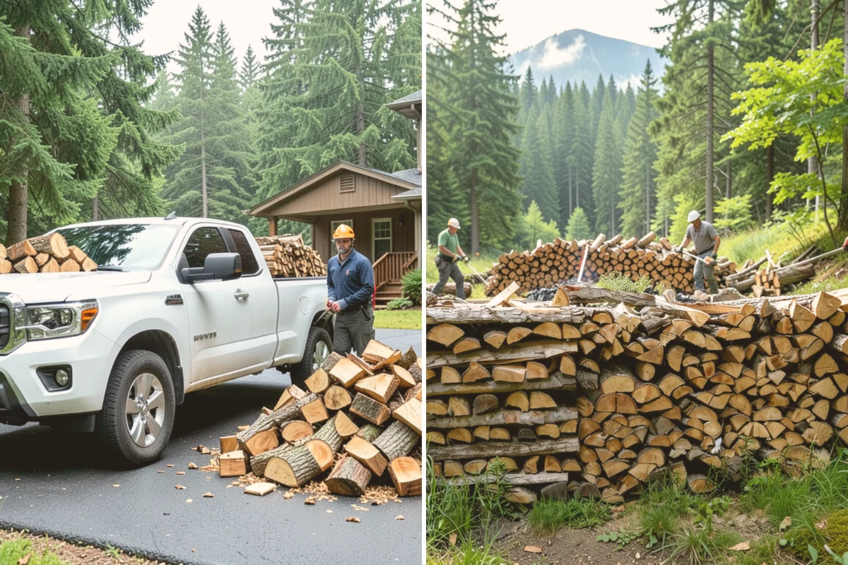 Firewood Stacking in Eatonville, Pierce County, WA - We deliver your measured, seasoned order