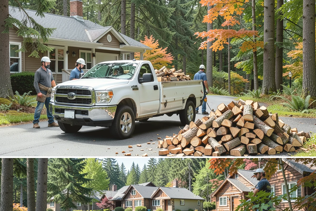 Firewood Stacking in Edgewood, Pierce County, WA - Add stacking to a fall delivery so your season's wood is organized and airing out before winter.