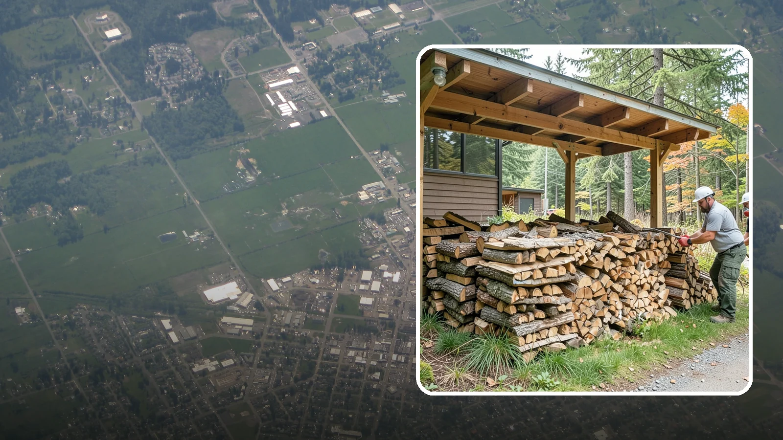 Firewood Stacking in Enumclaw, King County, WA - We neatly stack your delivered firewood wherever you want it, so it dries better, stores tidy, and is ready to grab.