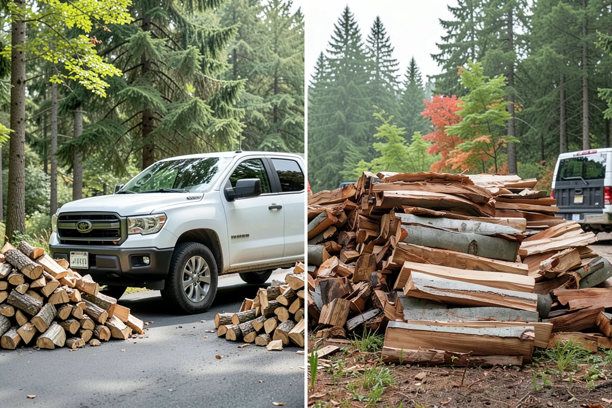 Firewood Stacking in Everett, Snohomish County, WA - We deliver your measured, seasoned order