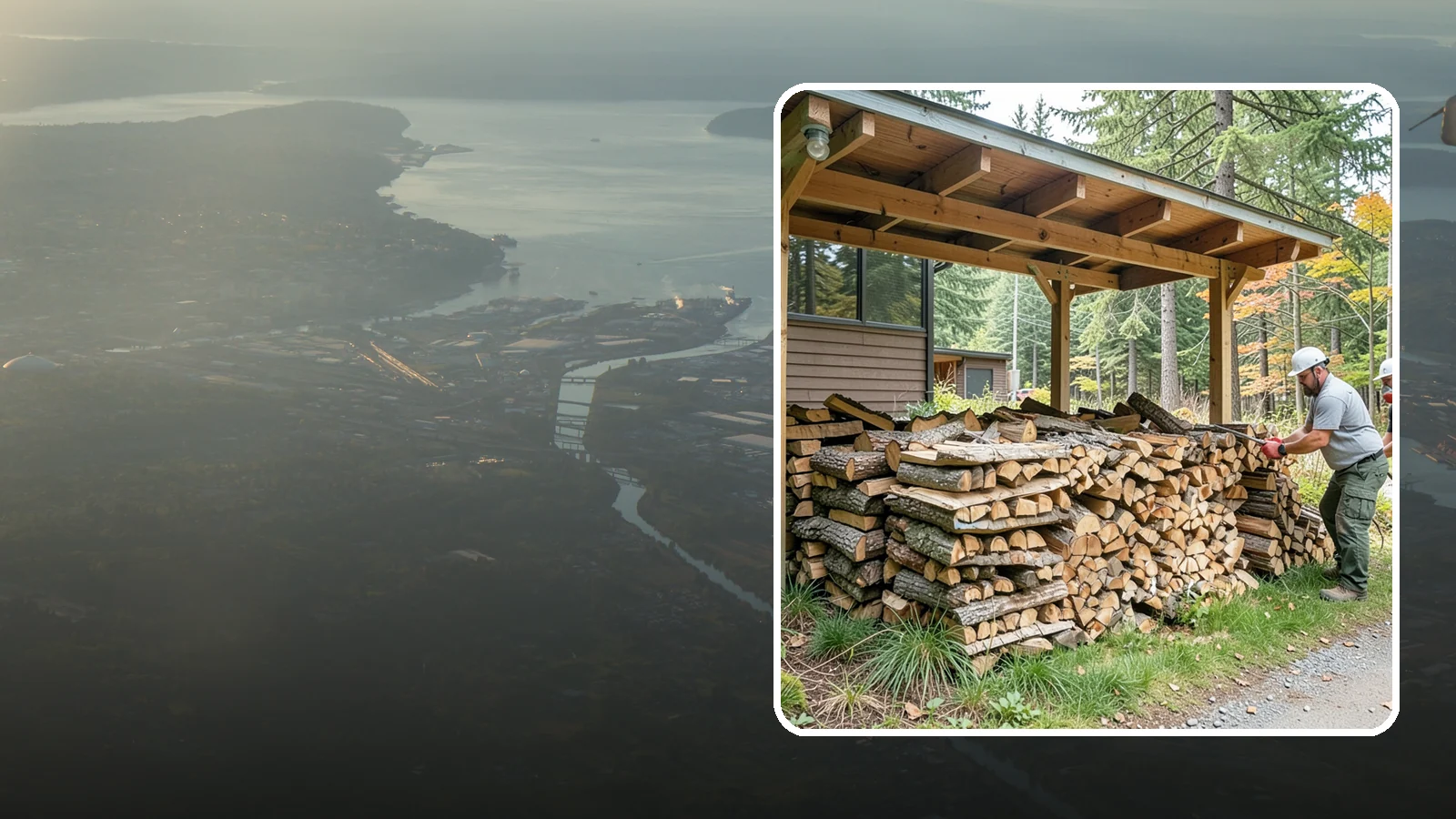 Firewood Stacking in Fife, Pierce County, WA - We neatly stack your delivered firewood wherever you want it, so it dries better, stores tidy, and is ready to grab.