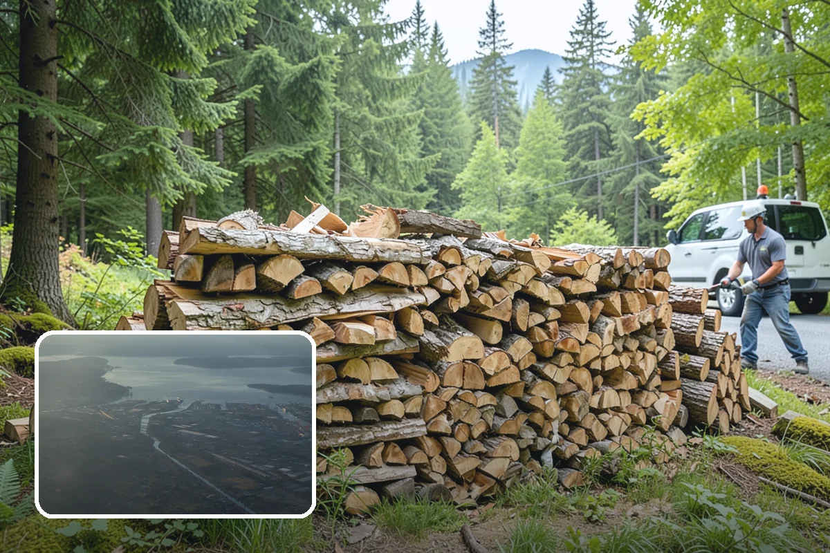Firewood Stacking in Fife, Pierce County, WA - Saves you the labor of stacking a heavy load