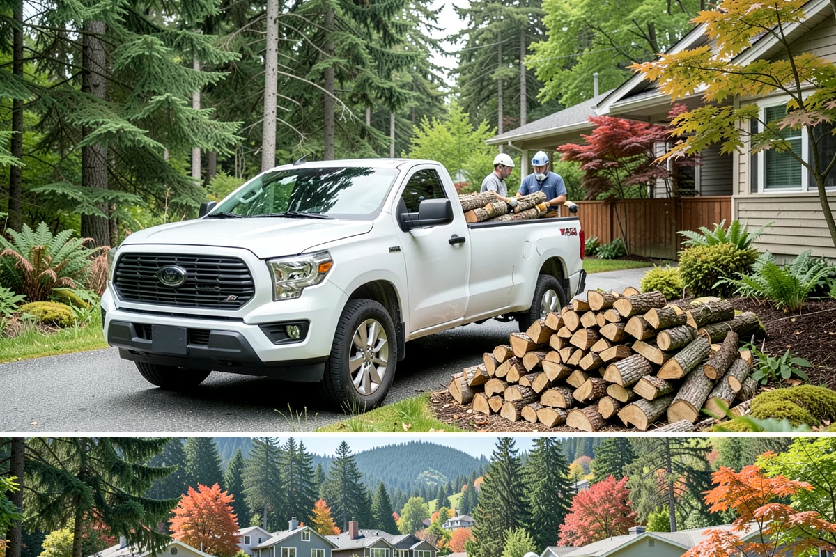Firewood Stacking in Fircrest, Pierce County, WA - Add stacking to a fall delivery so your season's wood is organized and airing out before winter.