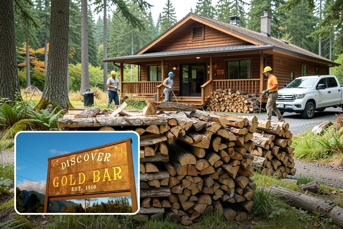 Firewood Stacking in Gold Bar, Snohomish County, WA - Saves you the labor of stacking a heavy load