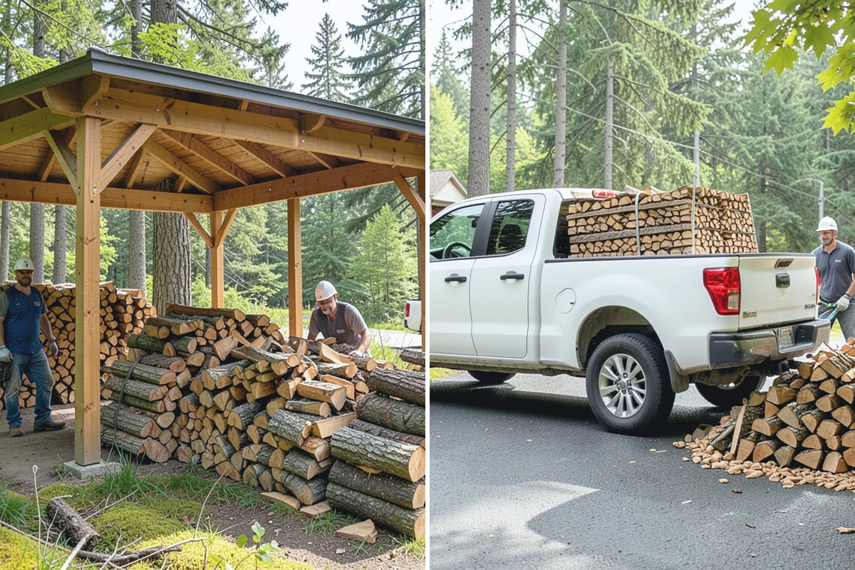 Firewood Stacking in Hamilton, Skagit County, WA - We deliver your measured, seasoned order