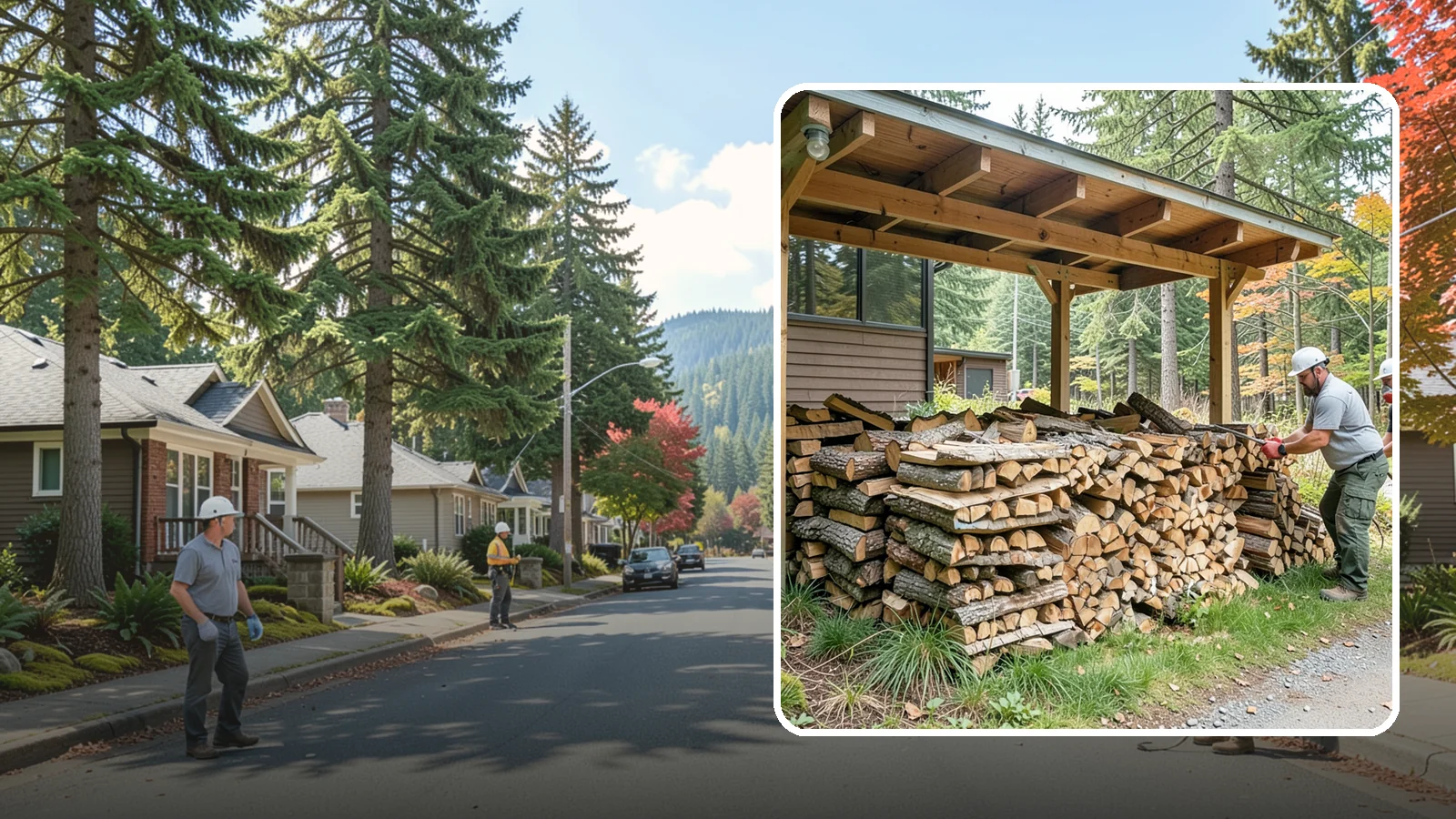 Firewood Stacking in Hunts Point, King County, WA - We neatly stack your delivered firewood wherever you want it, so it dries better, stores tidy, and is ready to grab.