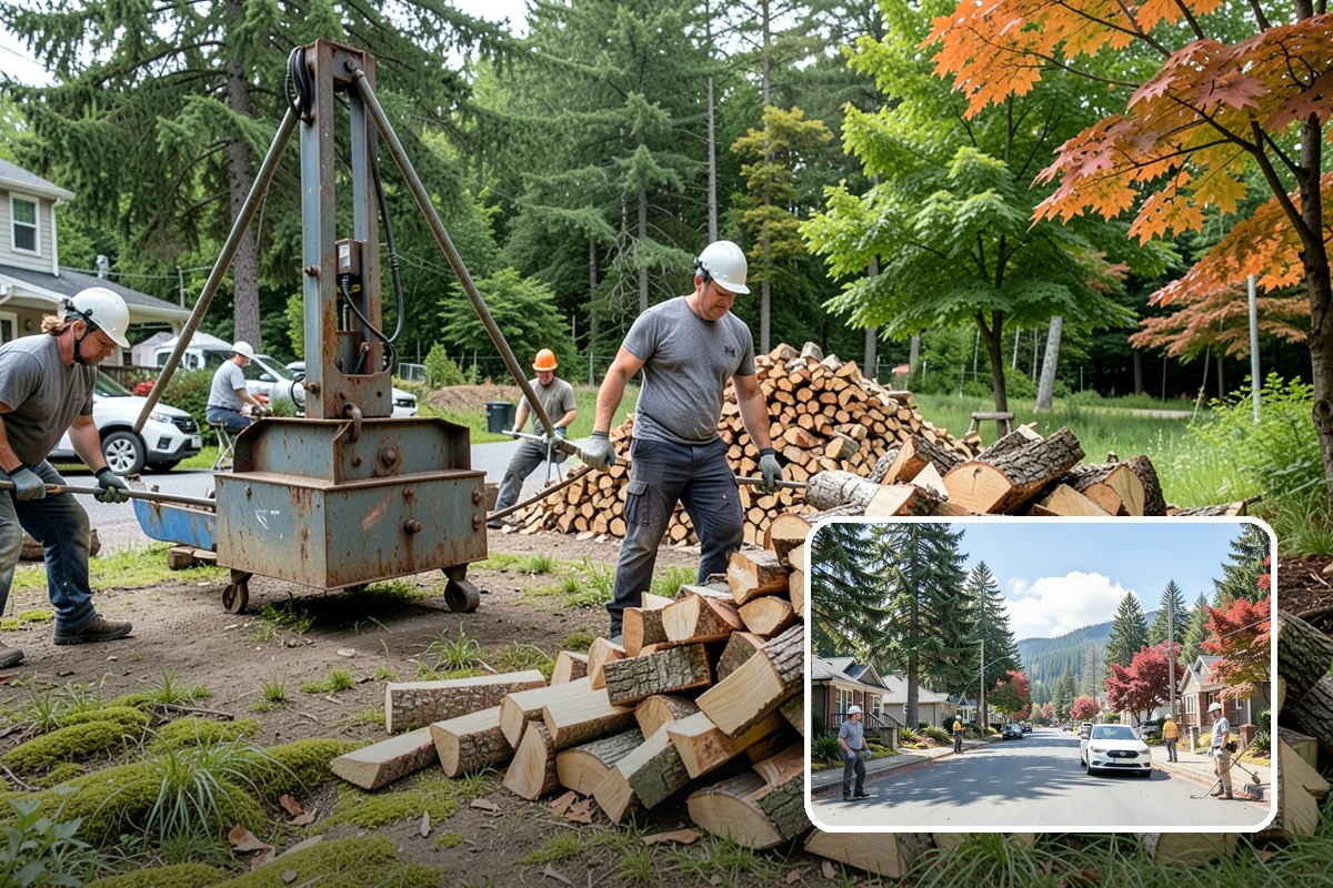 Firewood Stacking in Hunts Point, King County, WA - Saves you the labor of stacking a heavy load