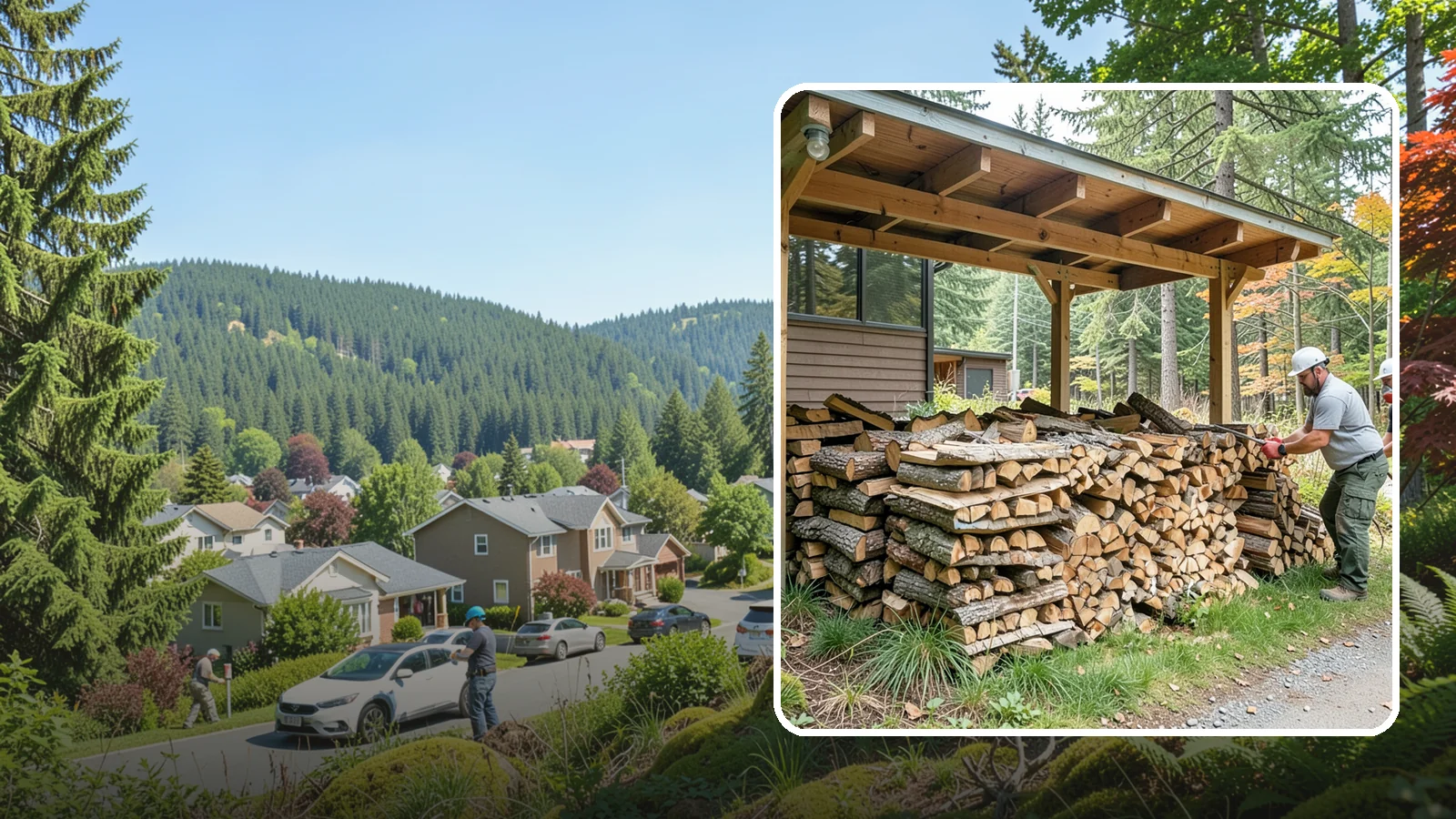 Firewood Stacking in Index, Snohomish County, WA - We neatly stack your delivered firewood wherever you want it, so it dries better, stores tidy, and is ready to grab.