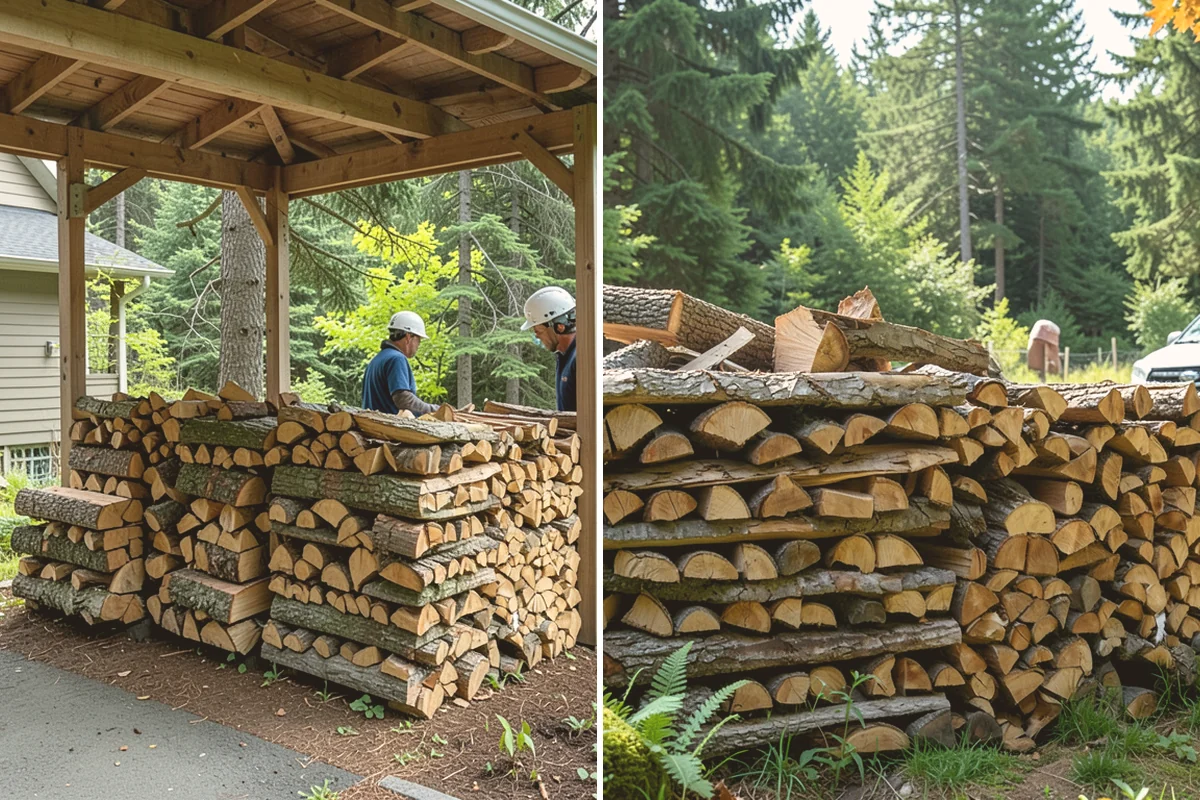 Firewood Stacking in Index, Snohomish County, WA - We deliver your measured, seasoned order