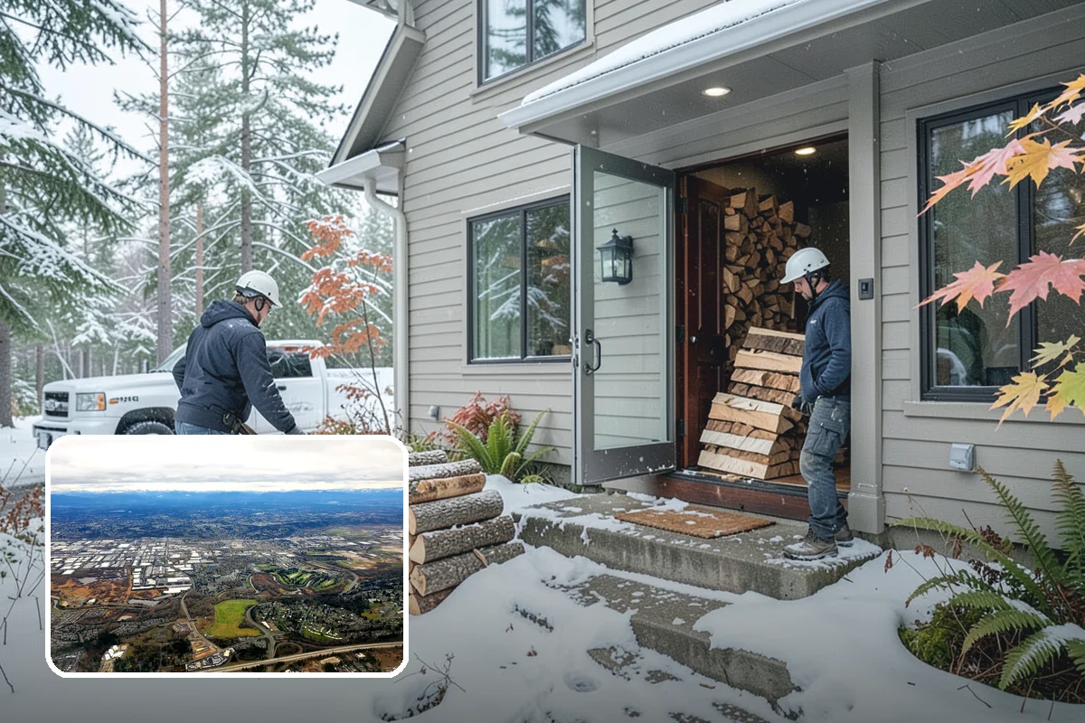 Firewood Stacking in Kent, King County, WA - Saves you the labor of stacking a heavy load