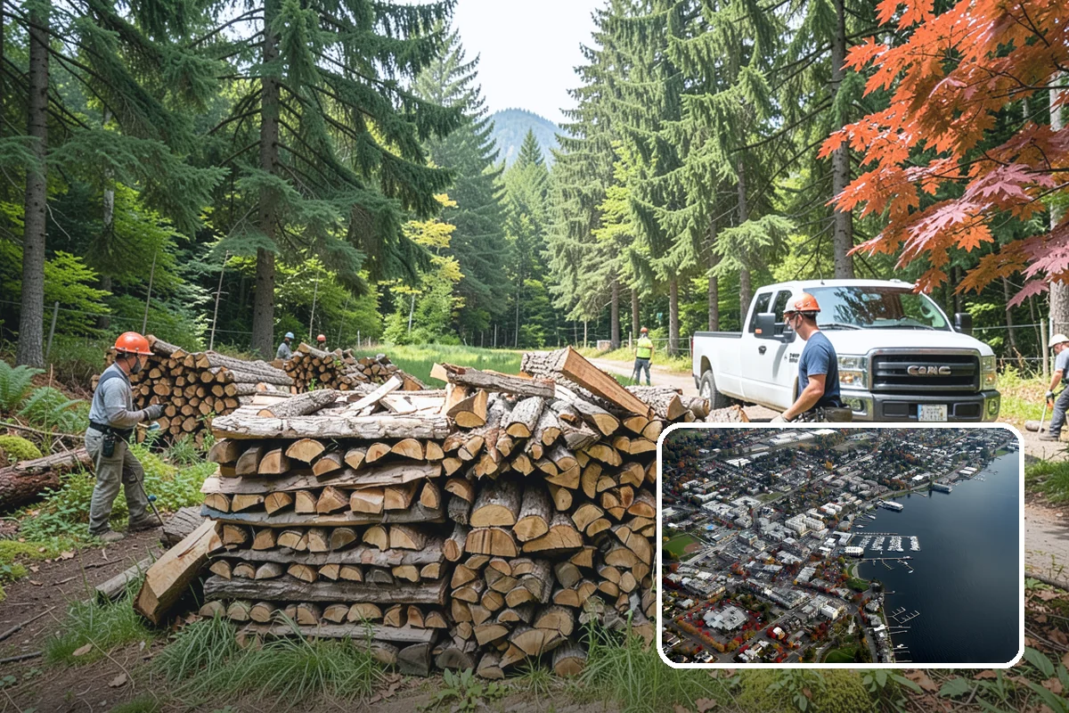 Firewood Stacking in Kirkland, King County, WA - Saves you the labor of stacking a heavy load