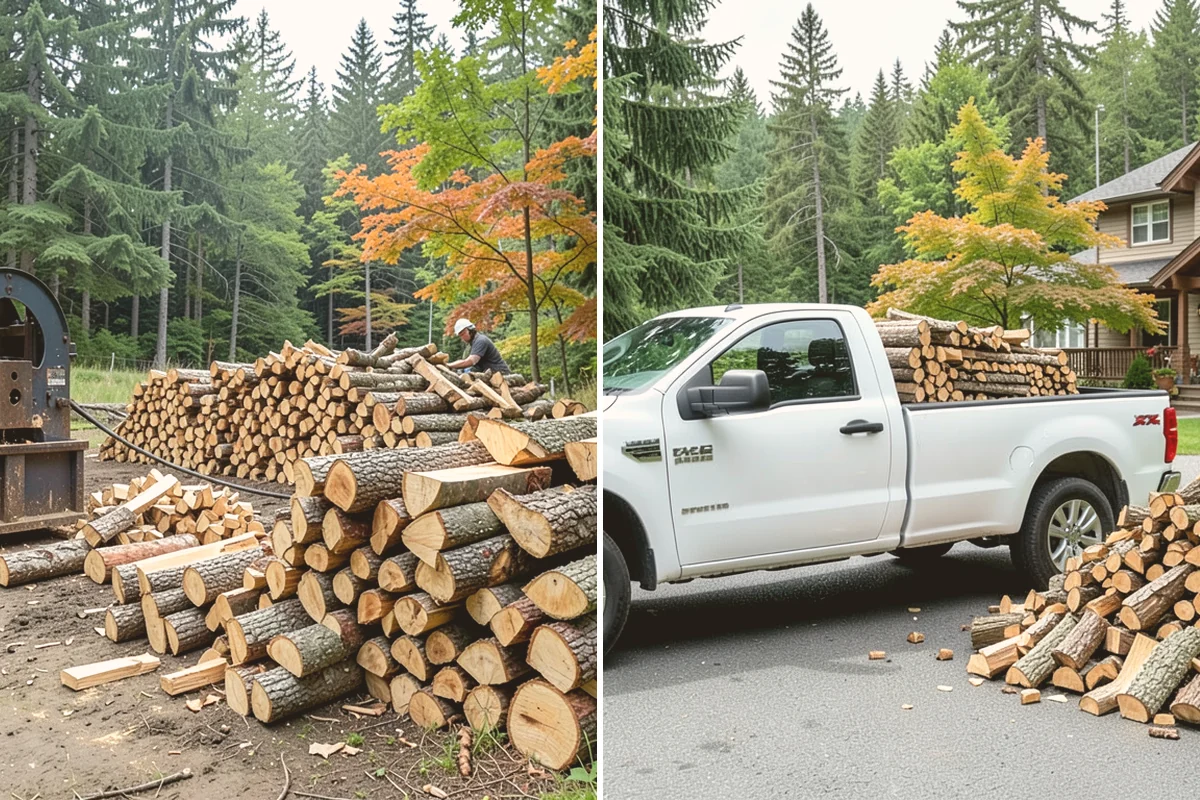 Firewood Stacking in Kirkland, King County, WA - We deliver your measured, seasoned order