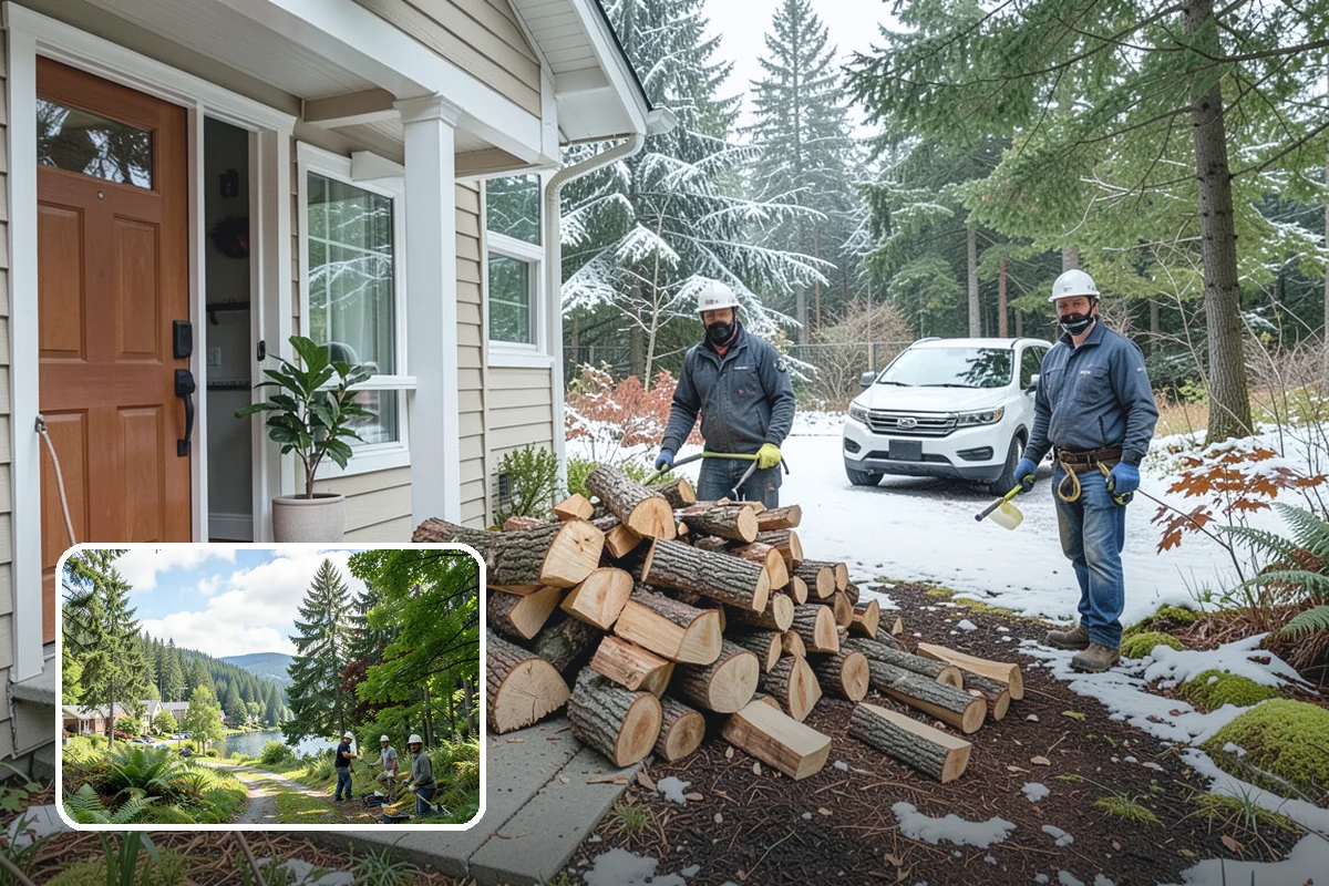 Firewood Stacking in Lake Forest Park, King County, WA - Saves you the labor of stacking a heavy load