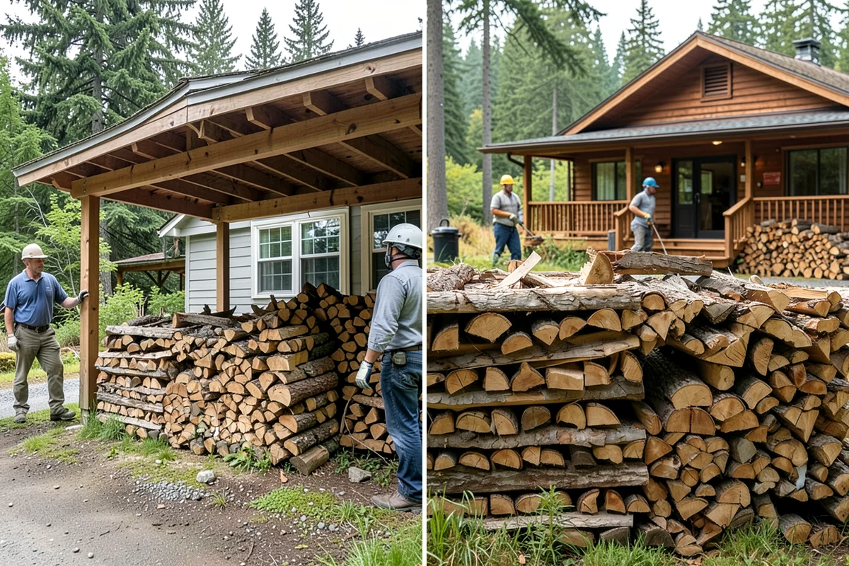 Firewood Stacking in Lake Forest Park, King County, WA - We deliver your measured, seasoned order