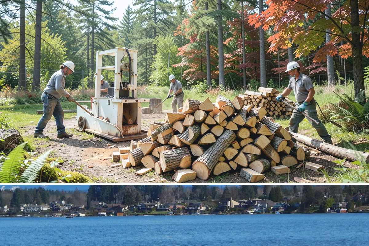 Firewood Stacking in Lake Stevens, Snohomish County, WA - Add stacking to a fall delivery so your season's wood is organized and airing out before winter.