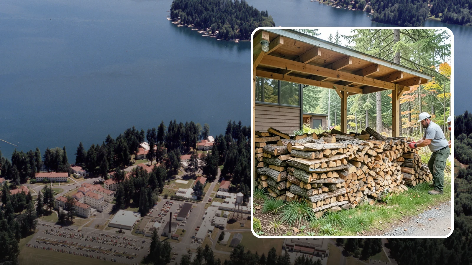 Firewood Stacking in Lakewood, Pierce County, WA - We neatly stack your delivered firewood wherever you want it, so it dries better, stores tidy, and is ready to grab.