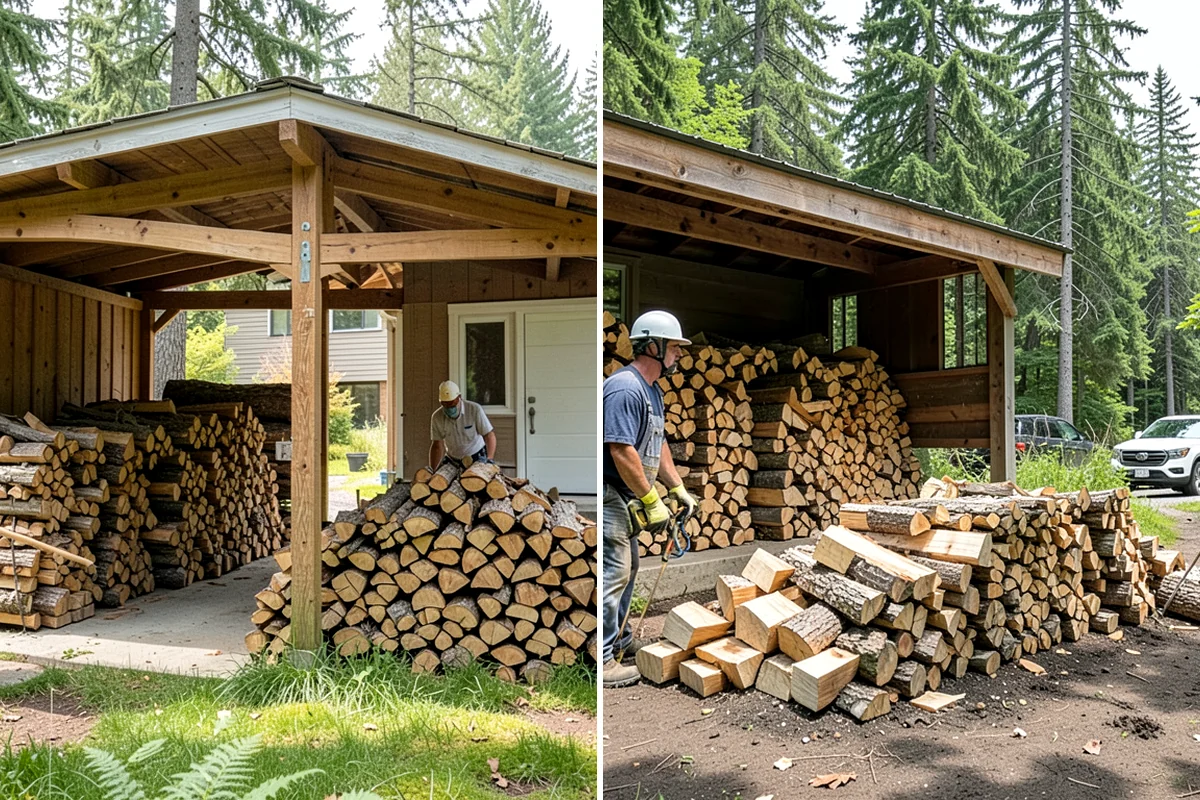 Firewood Stacking in Lakewood, Pierce County, WA - We deliver your measured, seasoned order