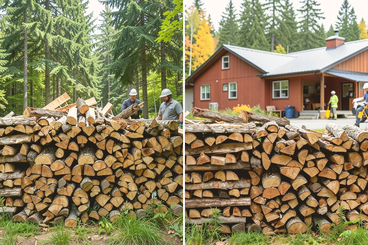 Firewood Stacking in Langley, Island County, WA - We deliver your measured, seasoned order