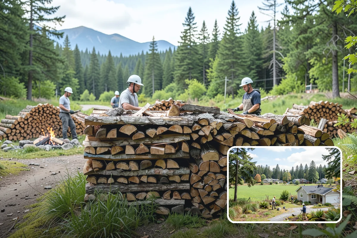 Firewood Stacking in Lyman, WA - Saves you the labor of stacking a heavy load