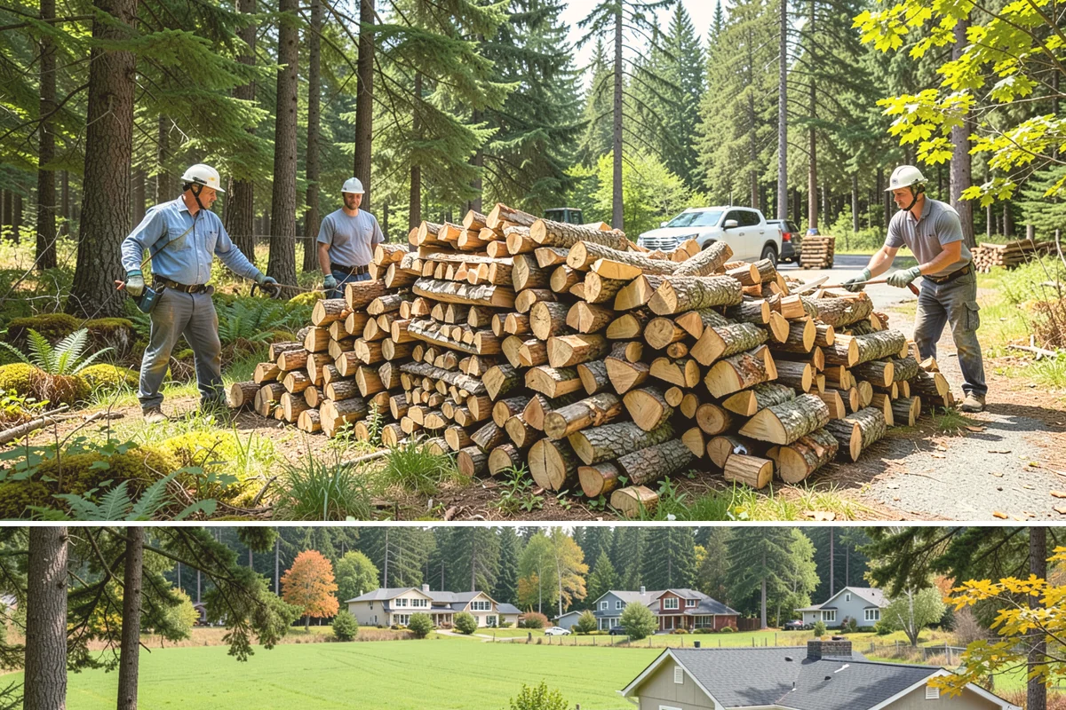 Firewood Stacking in Lyman, WA - Add stacking to a fall delivery so your season's wood is organized and airing out before winter.