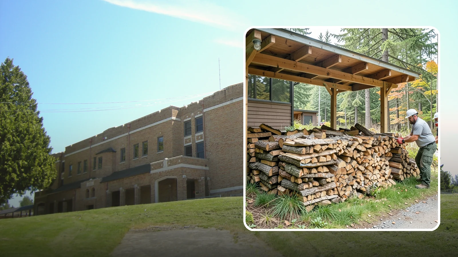 Firewood Stacking in Maple Valley, King County, WA - We neatly stack your delivered firewood wherever you want it, so it dries better, stores tidy, and is ready to grab.